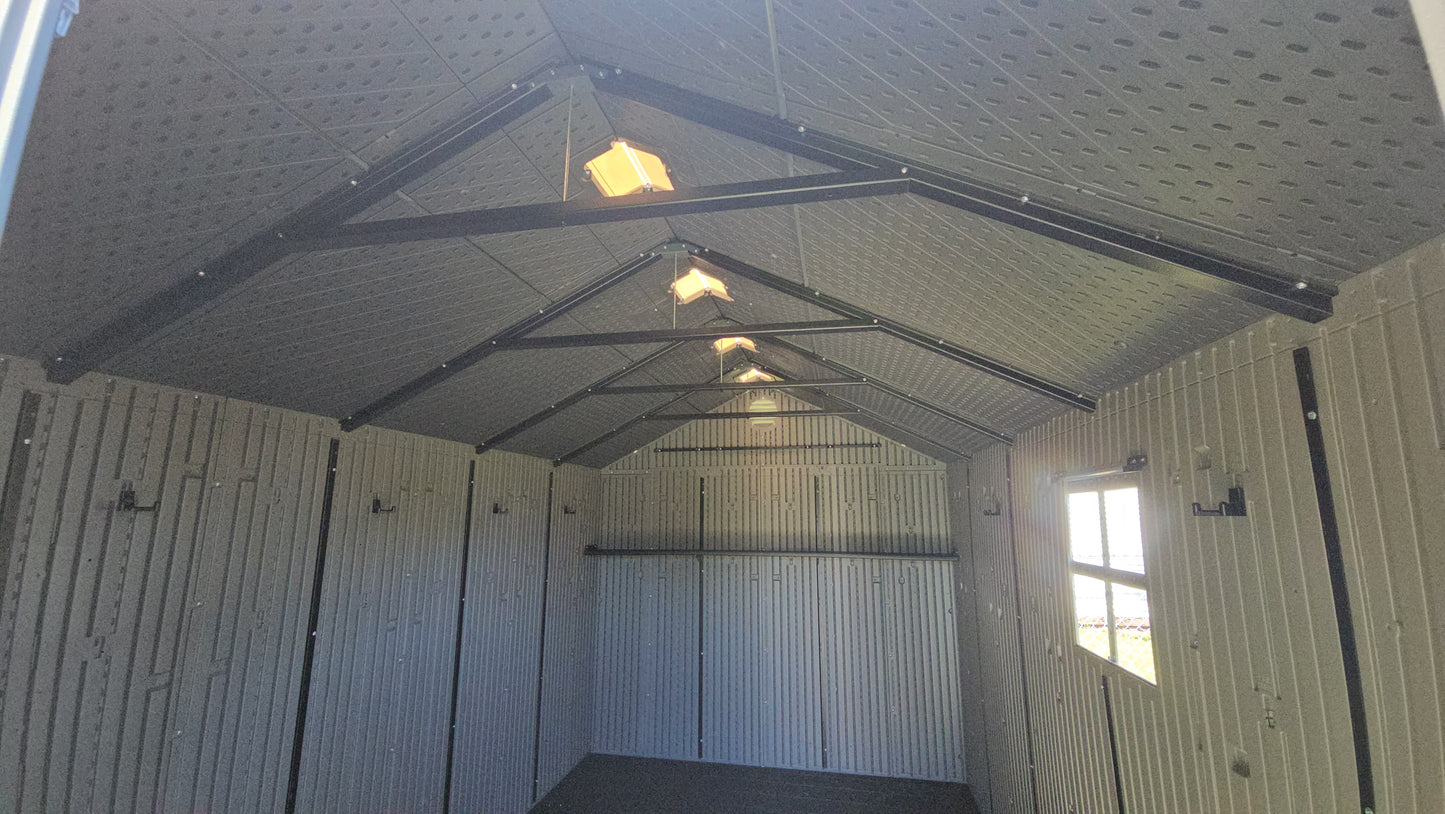 8' x 12.5' Plastic Outdoor Storage Shed (Installation Included)