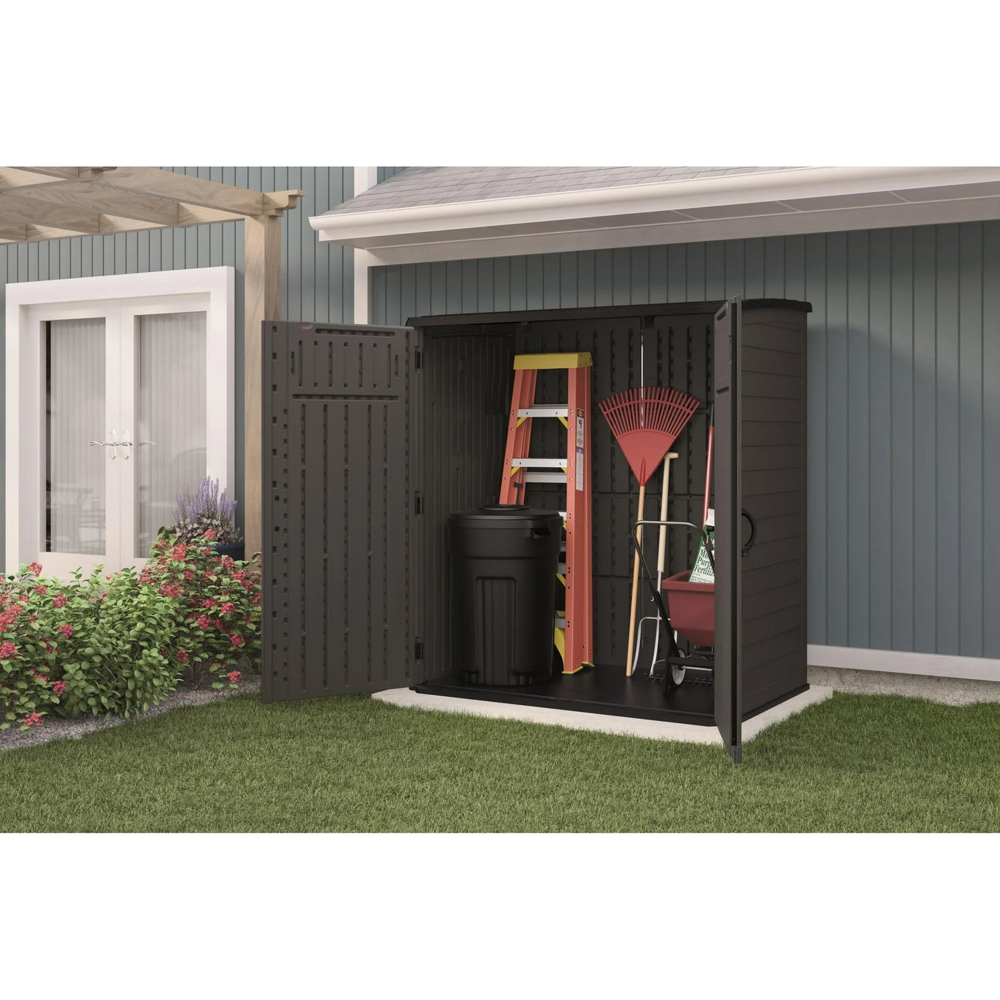 4' x 6' Plastic Outdoor Storage Shed (Installation Included)
