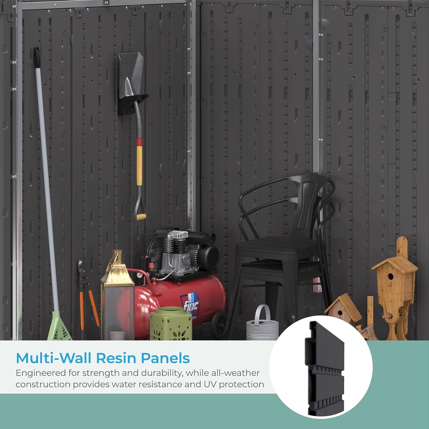 6' x 5' Resin Modern Shed (Installation and Delivery Included)