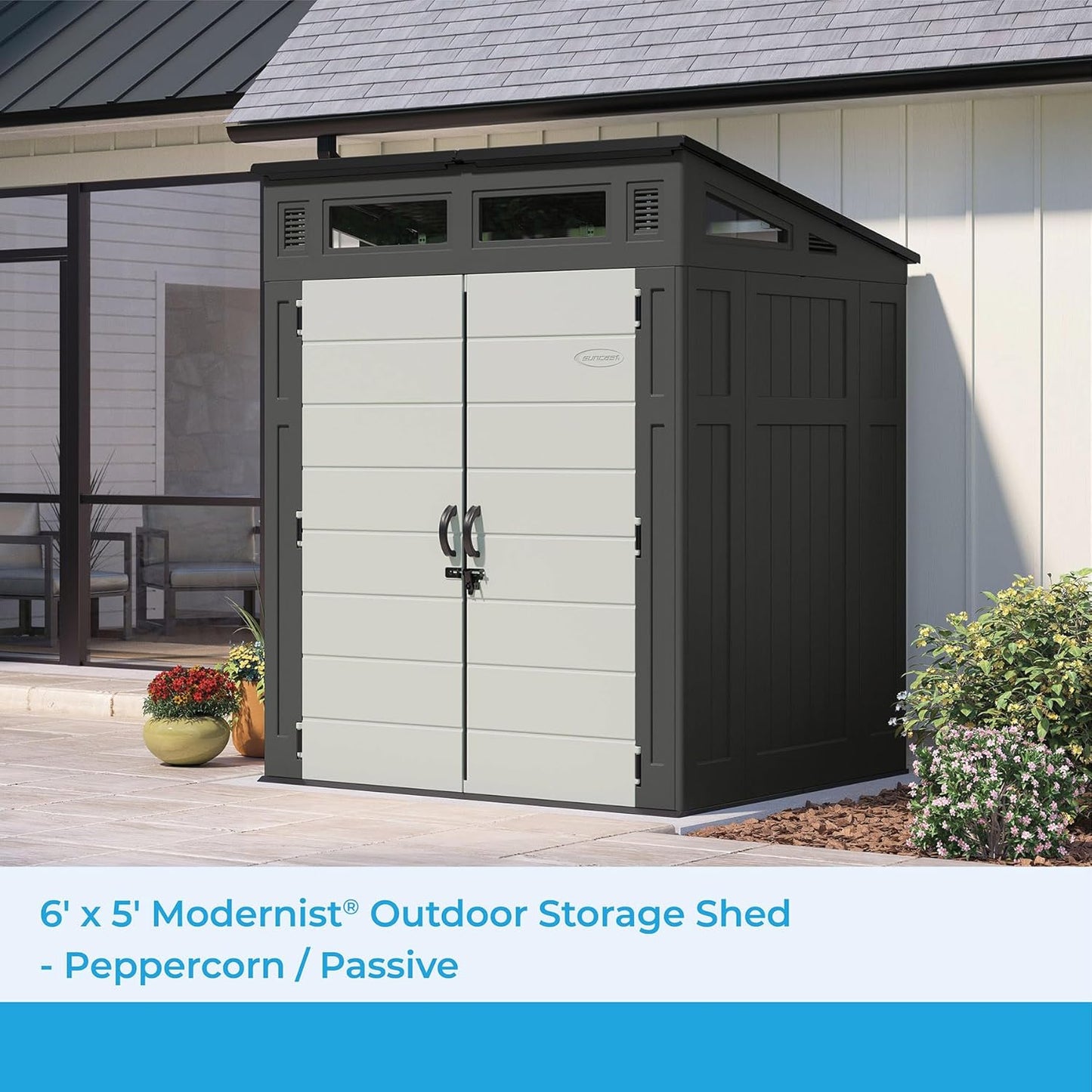 6' x 5' Resin Modern Shed (Installation and Delivery Included)