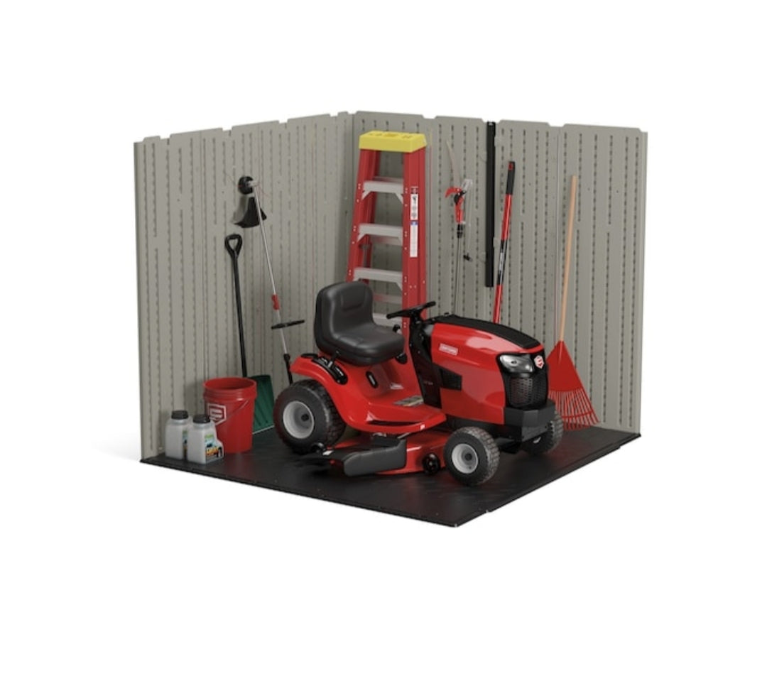 7' x 7' Plastic Outdoor Storage Shed (Installation Included)