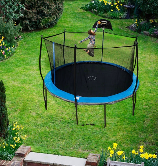 14' Trampoline with Basketball System