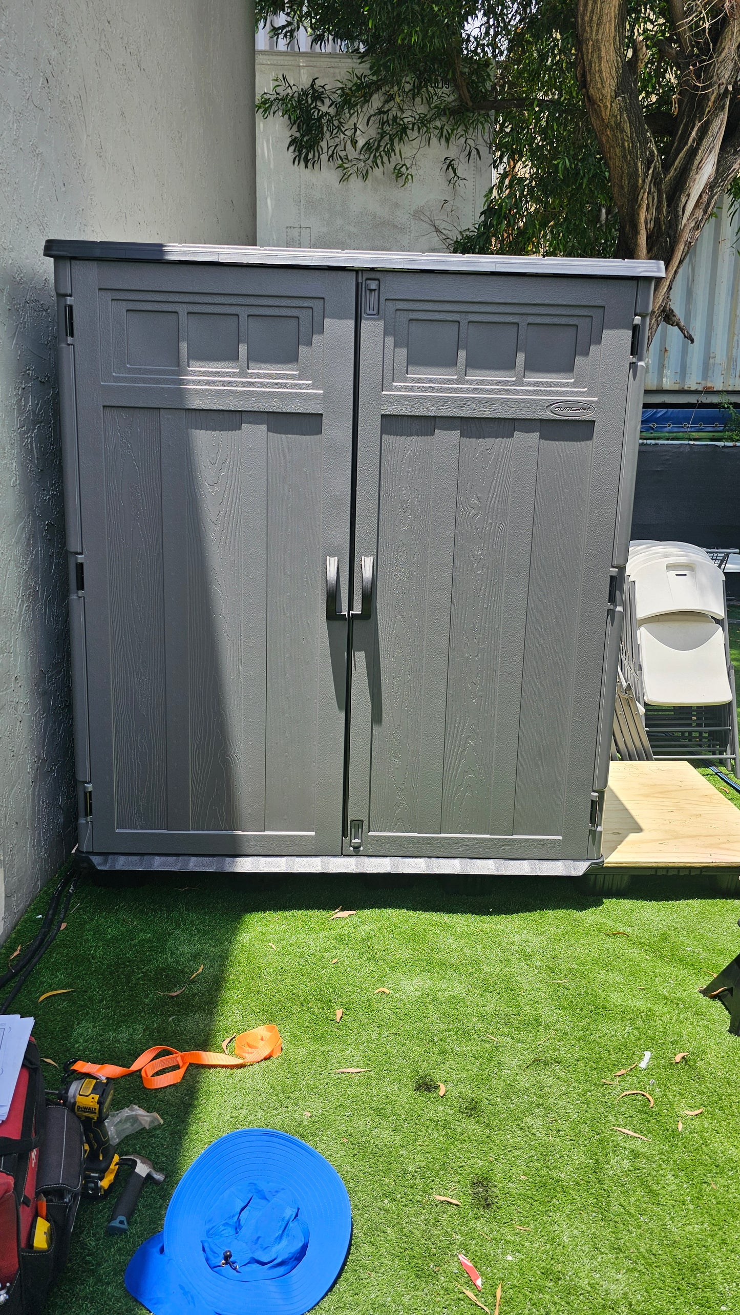 4'x 6' Plastic Outdoor Storage Shed (Installation Included)