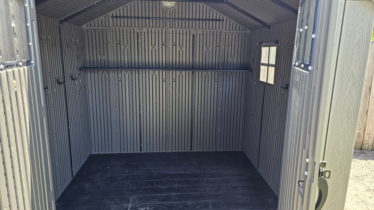 8'x 7.5' Plastic Outdoor Storage Shed (Installation Included)