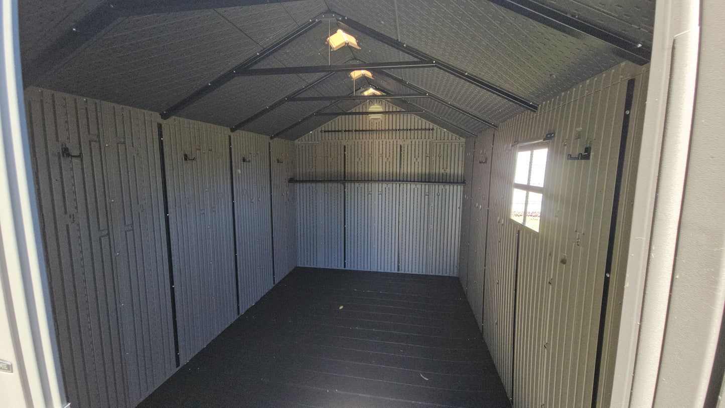 8'x 12.5' Plastic Outdoor Storage Shed (Installation Included)