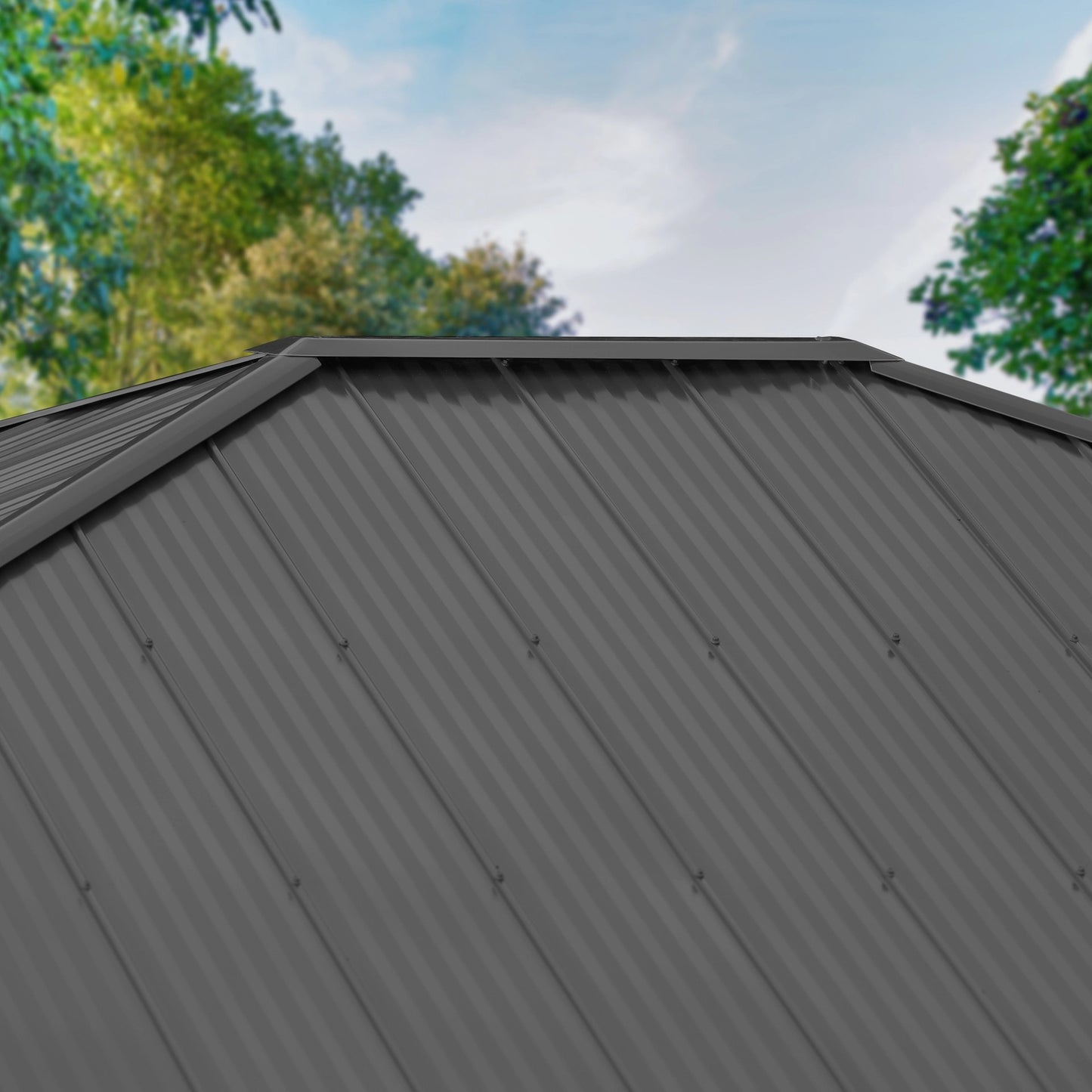 12x14 Wood Gazebo with Aluminum Roof
