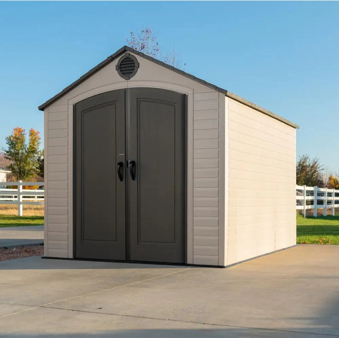 8'x 7.5' Plastic Outdoor Storage Shed (Installation Included)