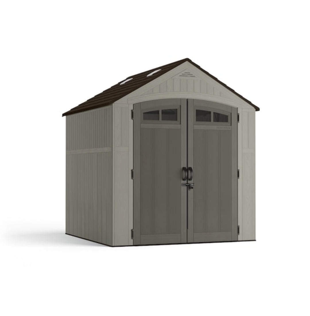 7'x 7' Plastic Outdoor Storage Shed (Installation Included)