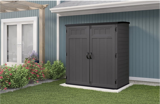 4'x 6' Plastic Outdoor Storage Shed (Installation Included)