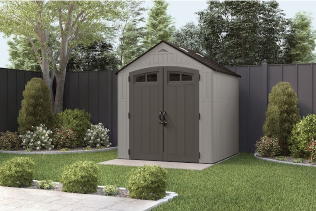 7'x 7' Plastic Outdoor Storage Shed (Installation Included)