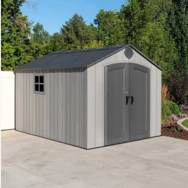 8'x 12.5' Plastic Outdoor Storage Shed (Installation Included)