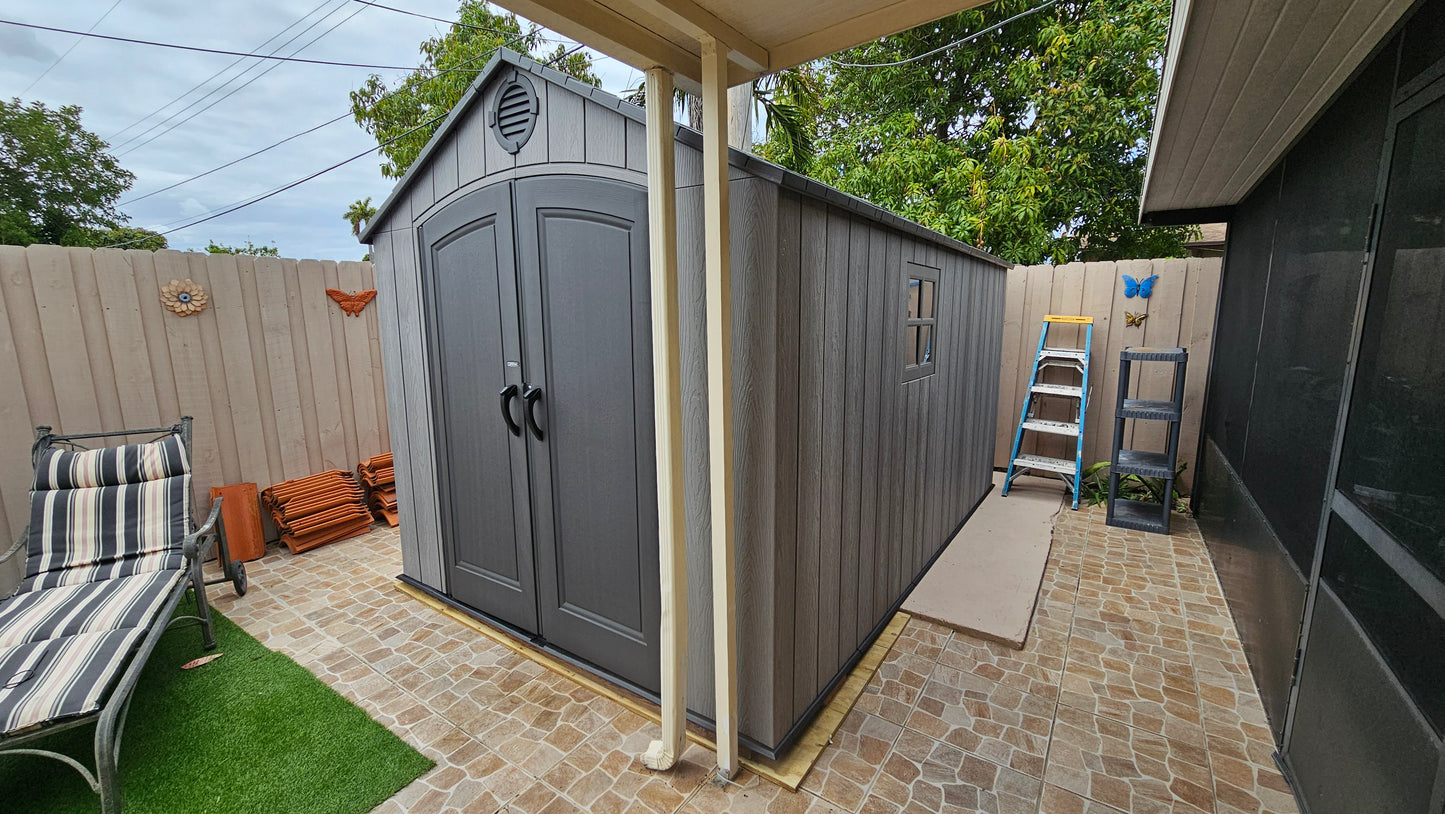 8' x 12.5' Plastic Outdoor Storage Shed (Installation Included)